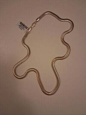 14K GOLD FILLED 22 INCH 6MM HERRINGBONE/SNAKE NECKLACE. BRAND NEW WITH TAGS. #23